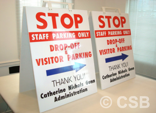 Calgary School Staff Parking Signs