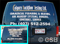 Calgary Vehicle Decals On Back and Side Windows