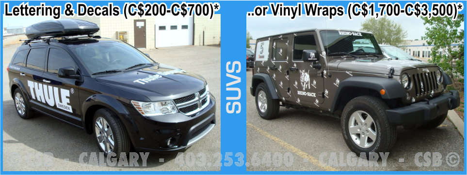 SUV Decals And Wraps Prices Calgary Alberta